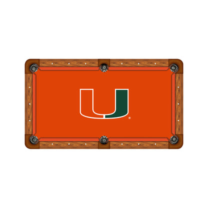 Miami Hurricanes Custom Pool Table Replacement Felt ALT Logo