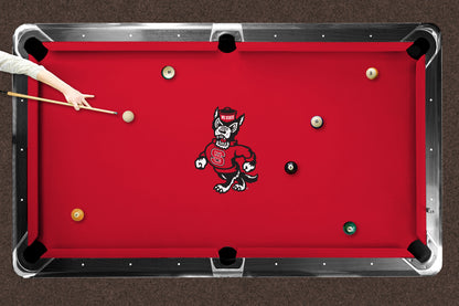 NC State Wolfpack Custom Pool Table Replacement Felt ALT Logo LIFESTYLE