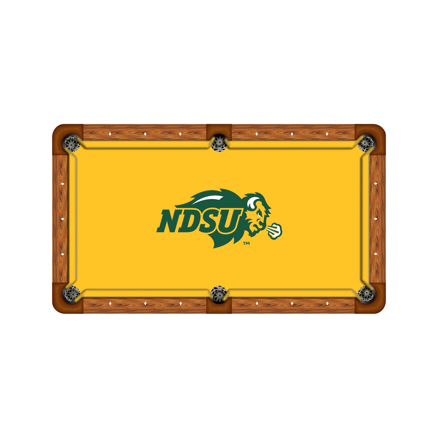 North Dakota State Bison Custom Pool Table Replacement Felt ALT Logo
