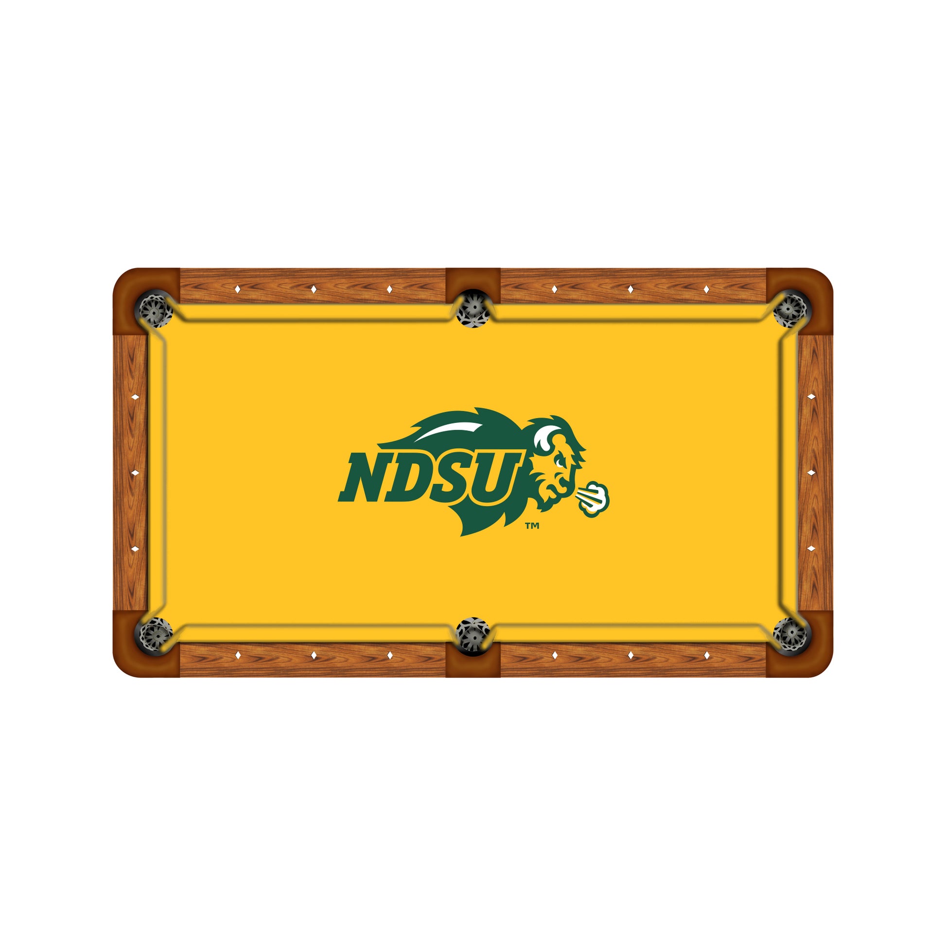 North Dakota State Bison Custom Pool Table Replacement Felt ALT Logo