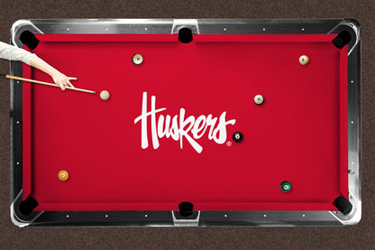 Nebraska Cornhuskers Custom Pool Table Replacement Felt ALT Logo LIFESTYLE