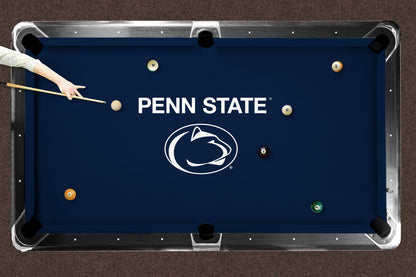 Penn State Nittany Lions Custom Pool Table Replacement Felt ALT Logo LIFESTYLE
