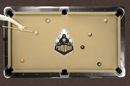 Purdue Boilermakers Custom Pool Table Replacement Felt ALT Logo LIFESTYLE