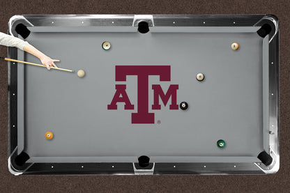 Texas A&M Aggies Custom Pool Table Replacement Felt ALT Logo LIFESTYLE