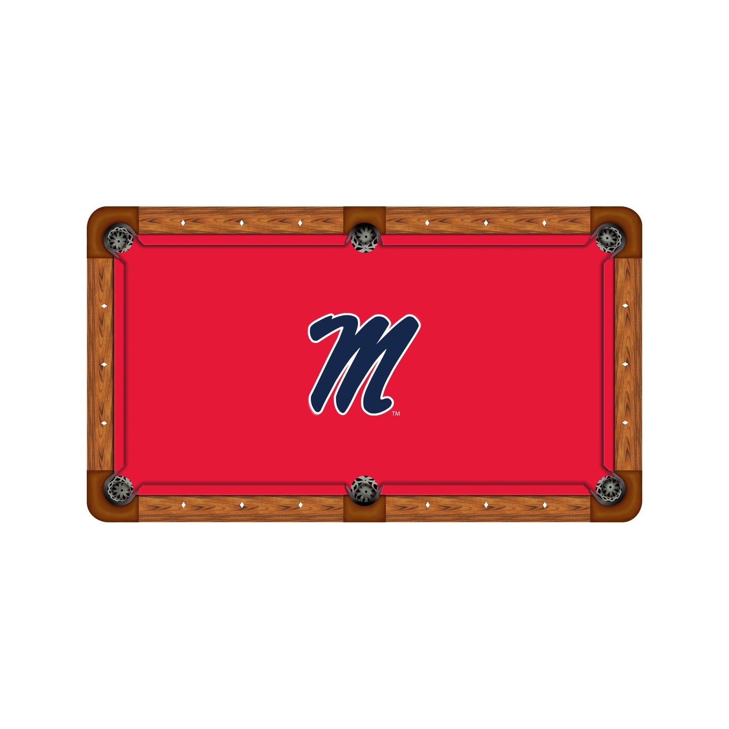 Mississippi Rebels Custom Pool Table Replacement Felt ALT Logo