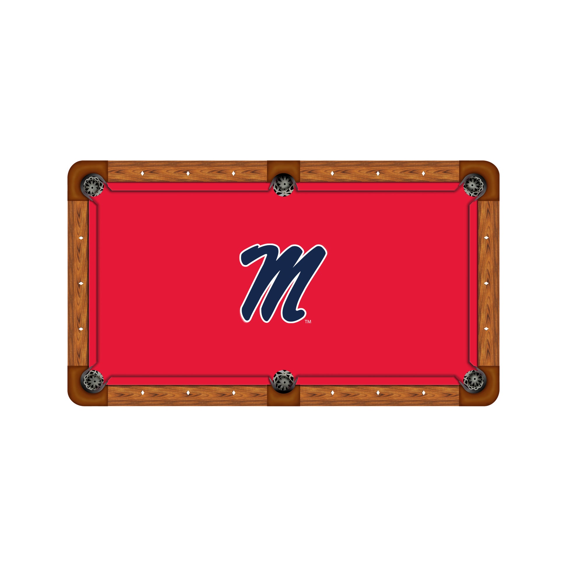 Mississippi Rebels Custom Pool Table Replacement Felt ALT Logo