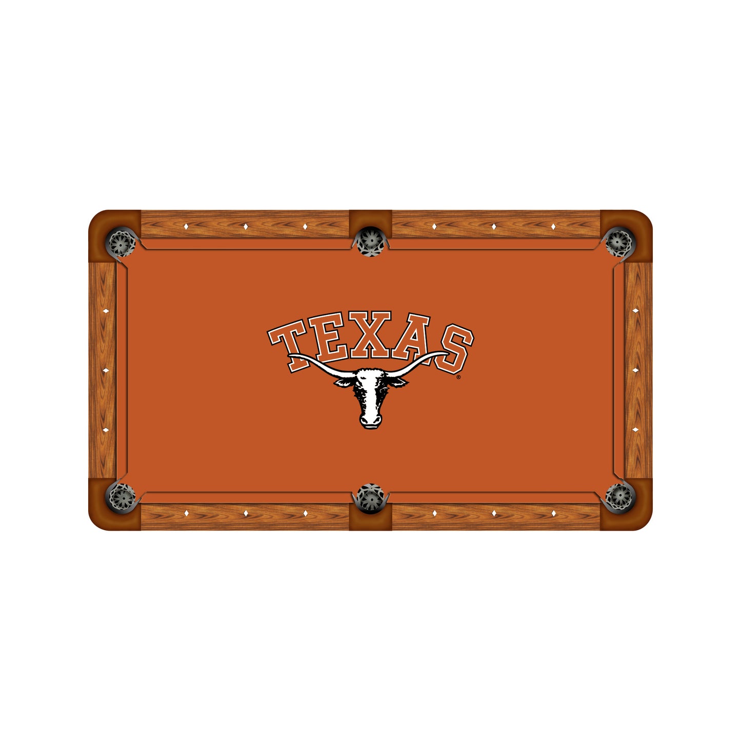 Texas Longhorns Custom Pool Table Replacement Felt ALT Logo