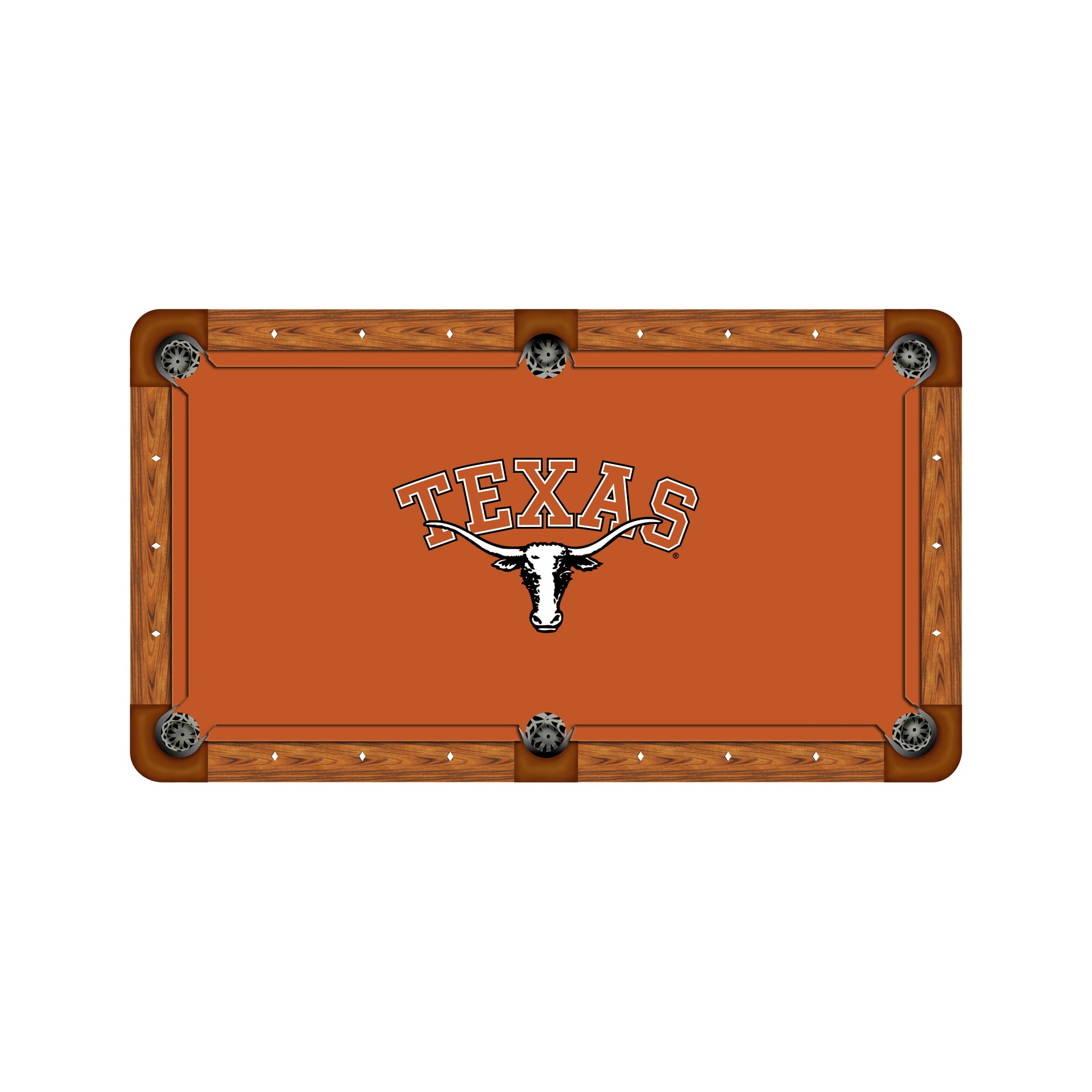 Texas Longhorns Custom Pool Table Replacement Felt ALT Logo