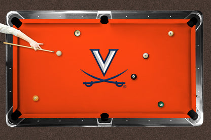 Virginia Cavaliers Custom Pool Table Replacement Felt ALT Logo LIFESTYLE