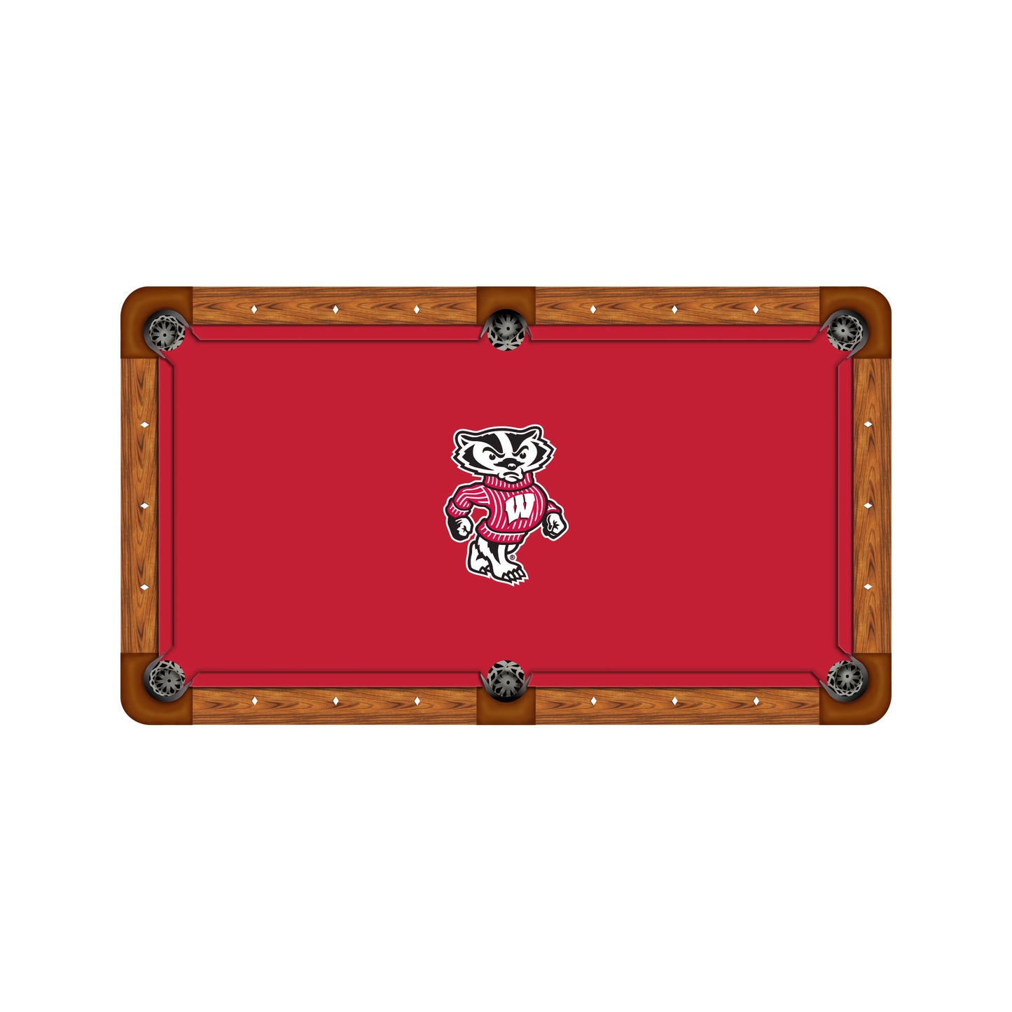 Wisconsin Badgers Custom Pool Table Replacement Felt ALT Logo