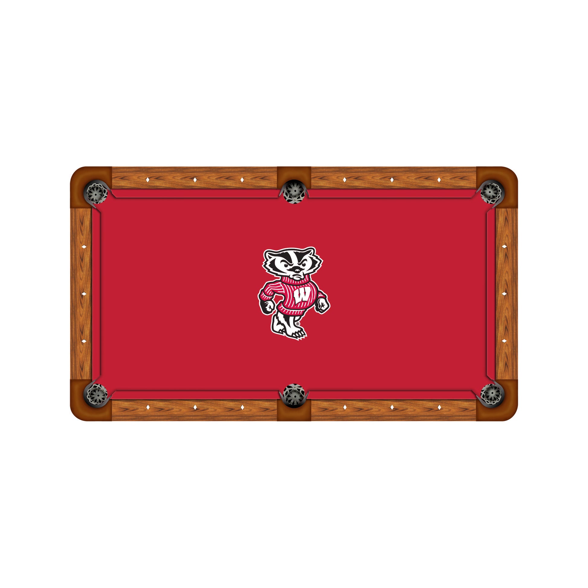 Wisconsin Badgers Custom Pool Table Replacement Felt ALT Logo