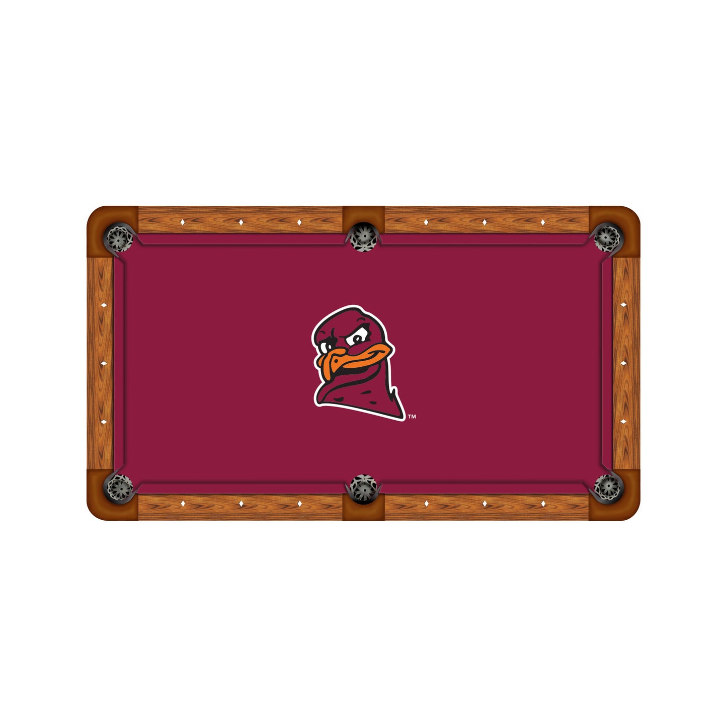 Virginia Tech Hokies Custom Pool Table Replacement Felt ALT Logo