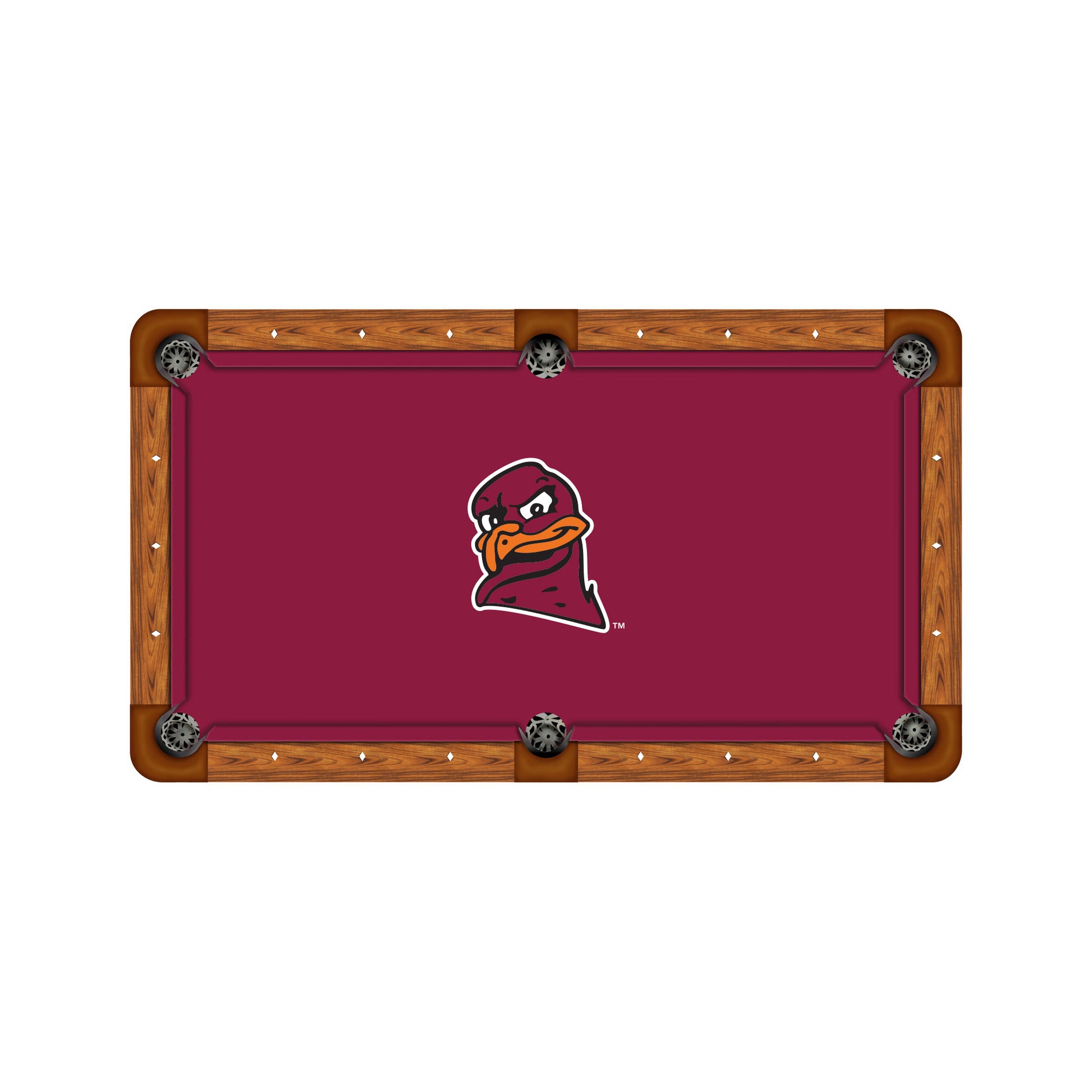Virginia Tech Hokies Custom Pool Table Replacement Felt ALT Logo