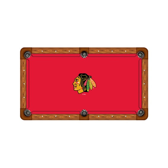 Chicago Blackhawks Custom Pool Table Replacement Felt