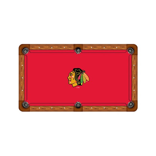 Chicago Blackhawks Custom Pool Table Replacement Felt
