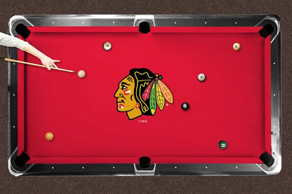 Chicago Blackhawks Custom Pool Table Replacement Felt Lifestyle