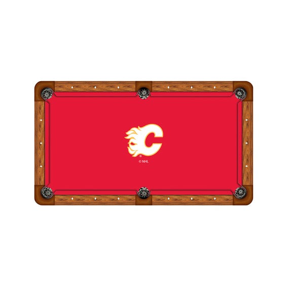 Calgary Flames Custom Pool Table Replacement Felt
