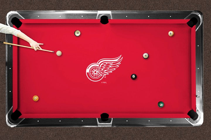 Detroit Red Wings Custom Pool Table Replacement Felt Lifestyle
