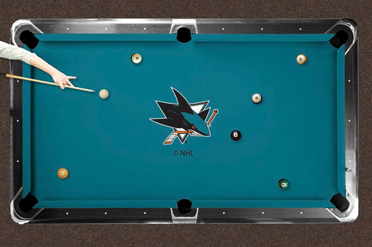 San Jose Sharks Custom Pool Table Replacement Felt Lifestyle