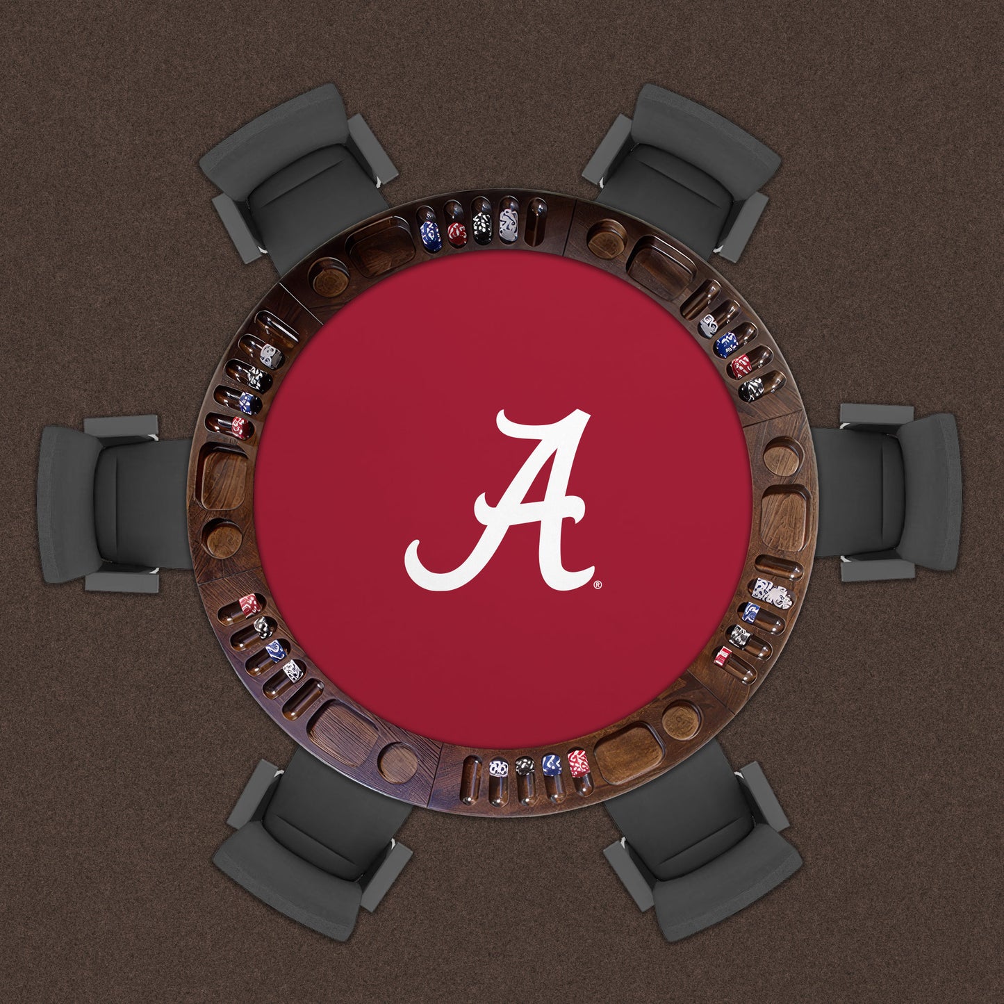 Alabama Crimson Tide Custom Game Table Replacement Felt Lifestyle