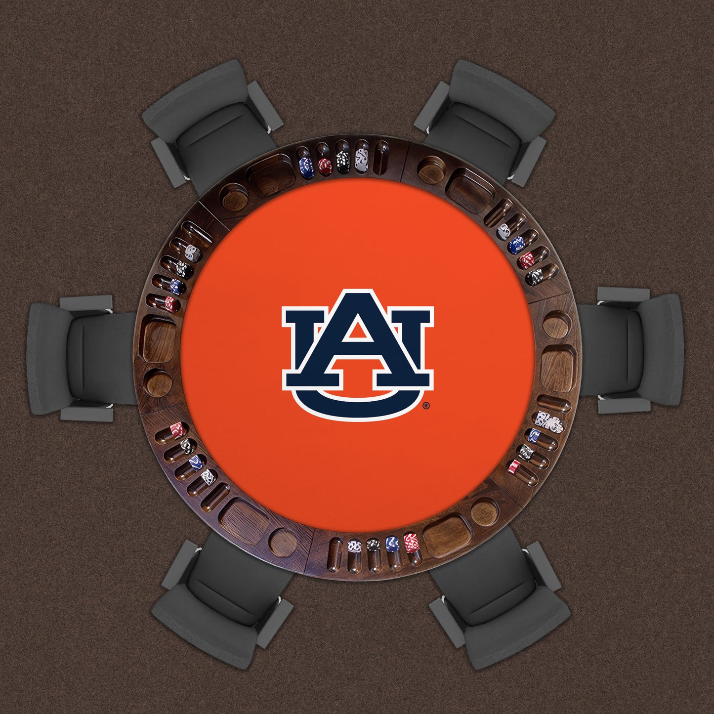 Auburn Tigers Custom Game Table Replacement Felt Lifestyle
