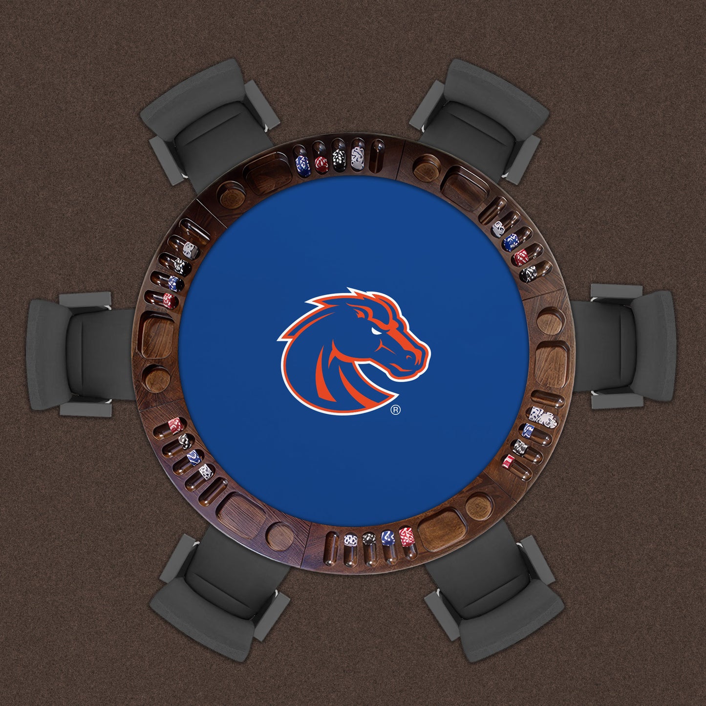 Boise State Broncos Custom Game Table Replacement Felt Lifestyle