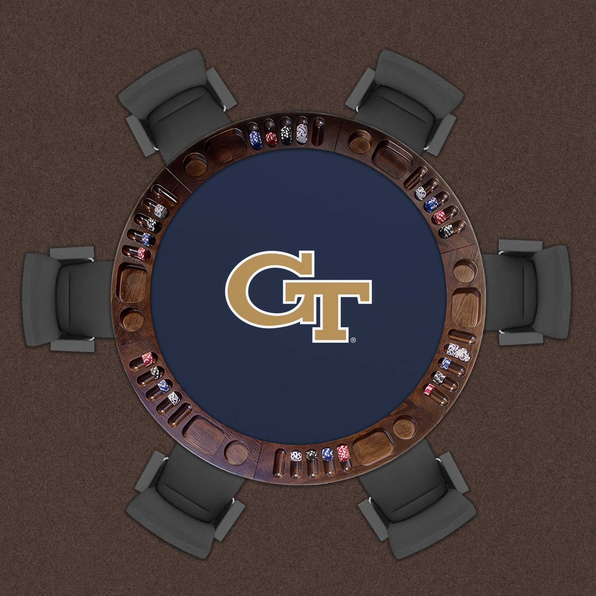 Georgia Tech Yellow Jackets Custom Game Table Replacement Felt Lifestyle