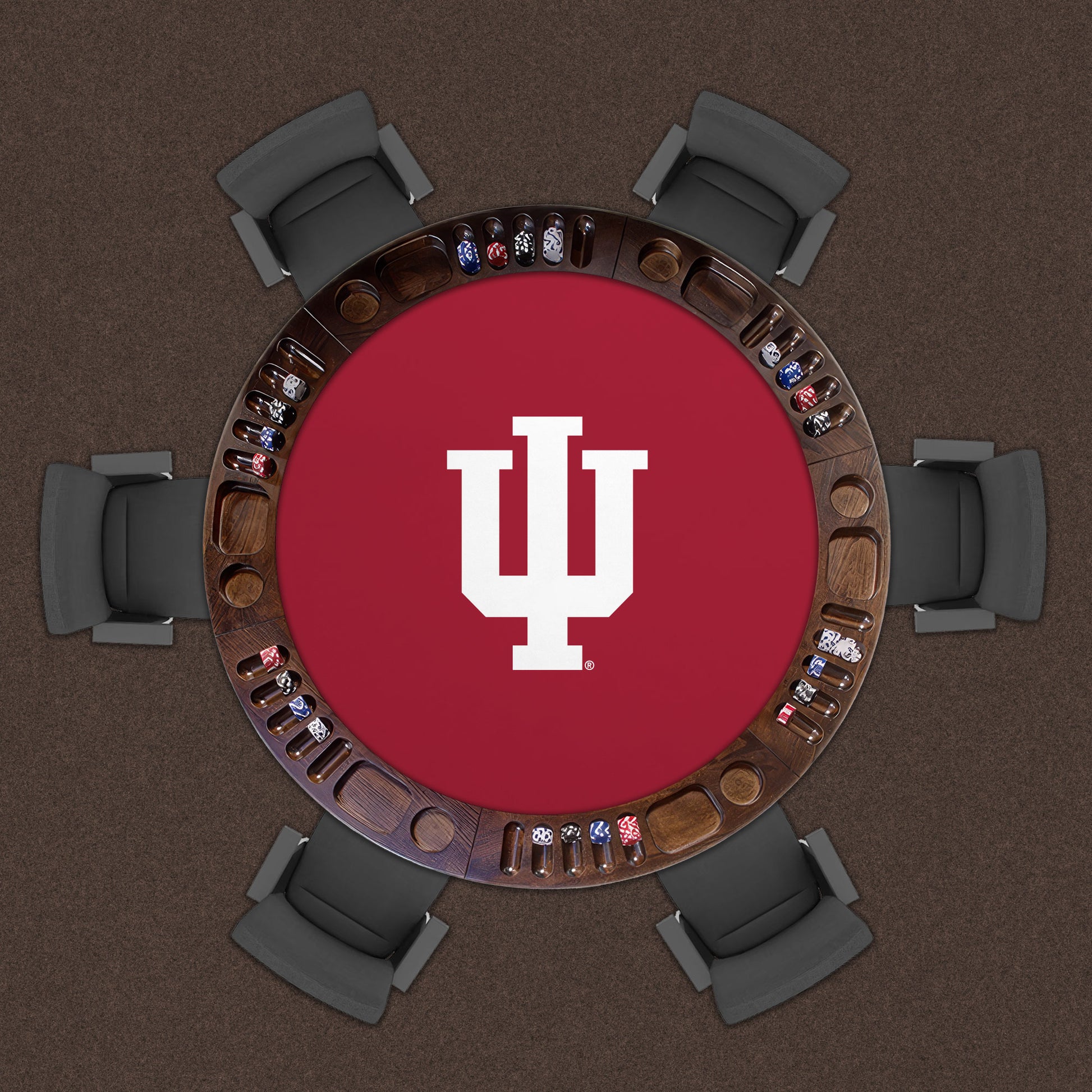 Indiana Hoosiers Custom Game Table Replacement Felt Lifestyle
