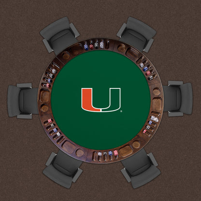 Miami Hurricanes Custom Game Table Replacement Felt Lifestyle