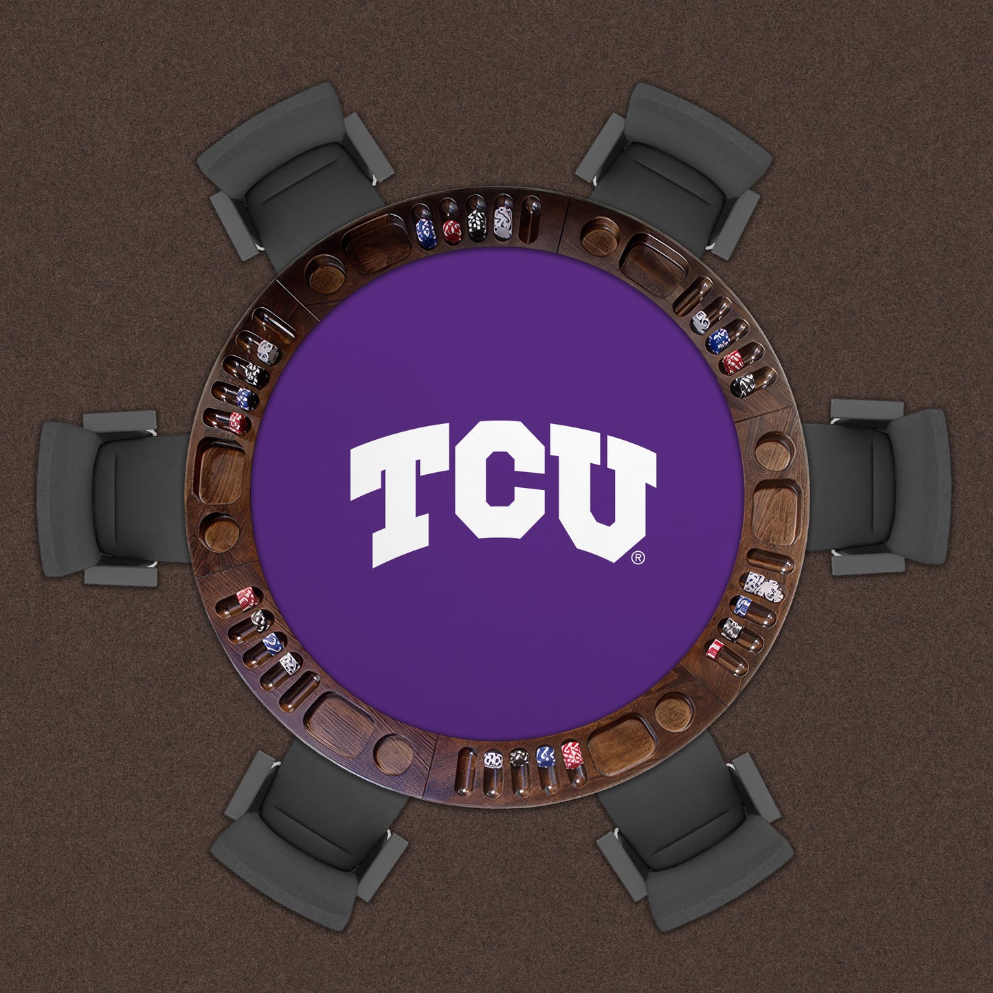TCU Horned Frogs Custom Game Table Replacement Felt Lifestyle