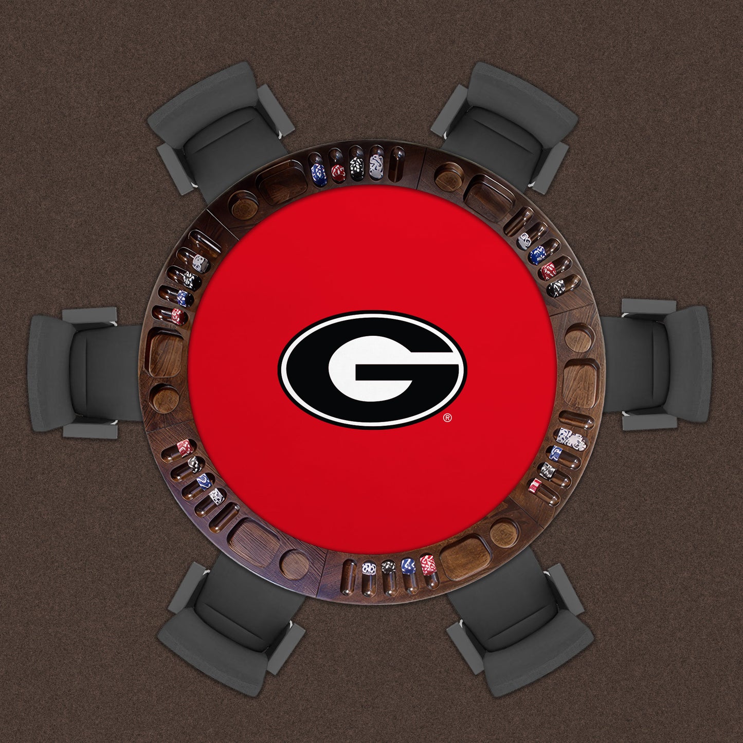 Georgia Bulldogs Custom Game Table Replacement Felt Lifestyle