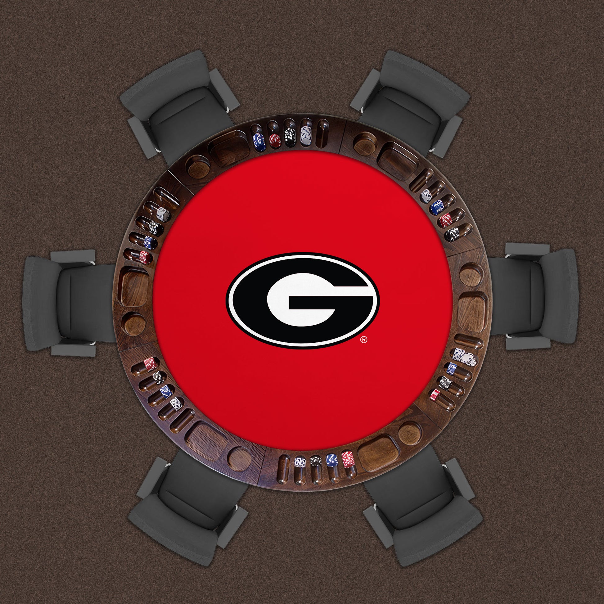 Georgia Bulldogs Custom Game Table Replacement Felt Lifestyle