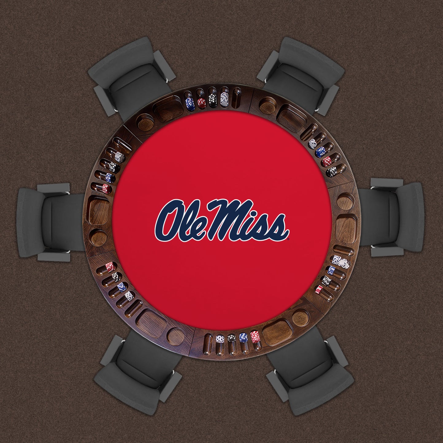 Mississippi Rebels Custom Game Table Replacement Felt Lifestyle