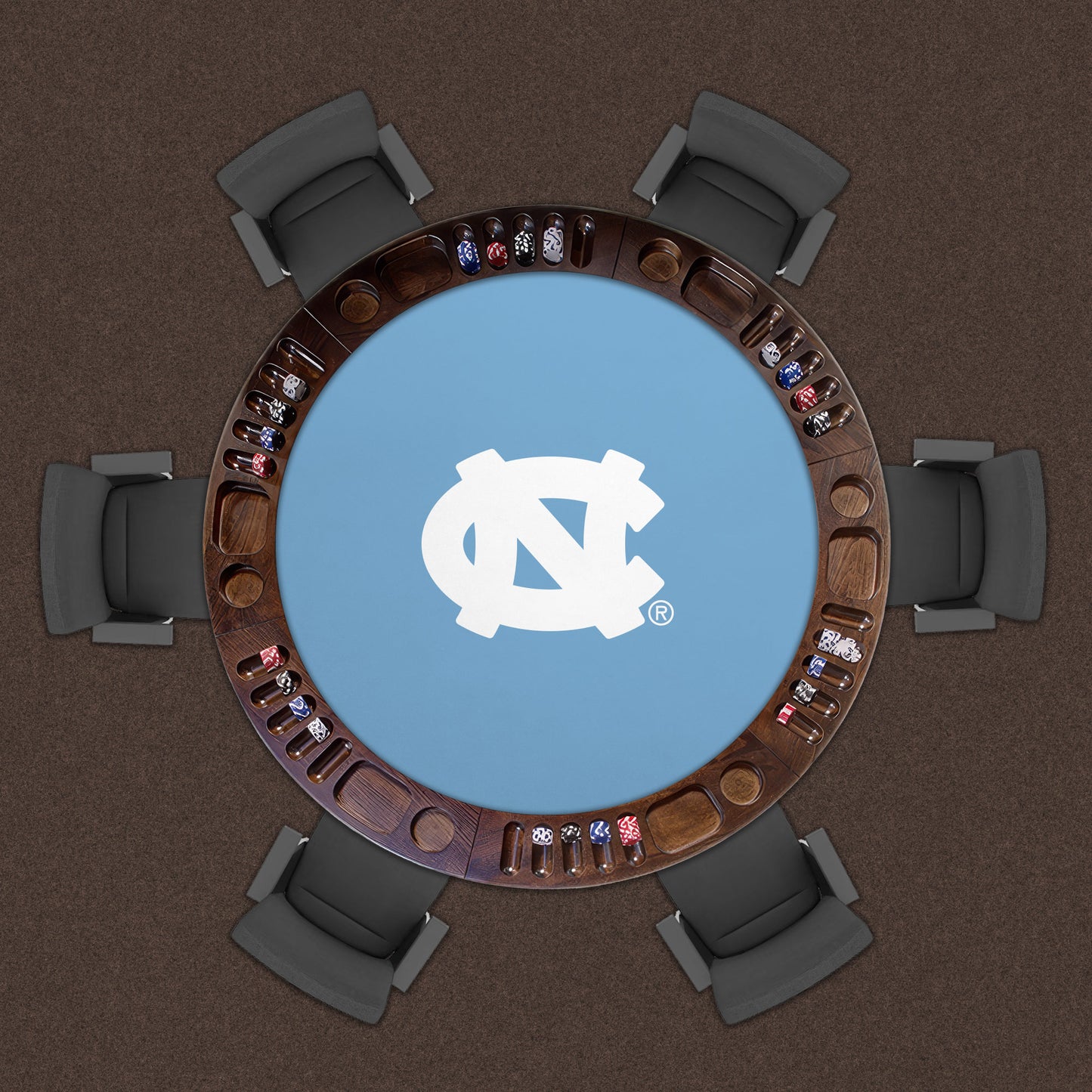 North Carolina Tar Heels Custom Game Table Replacement Felt Lifestyle