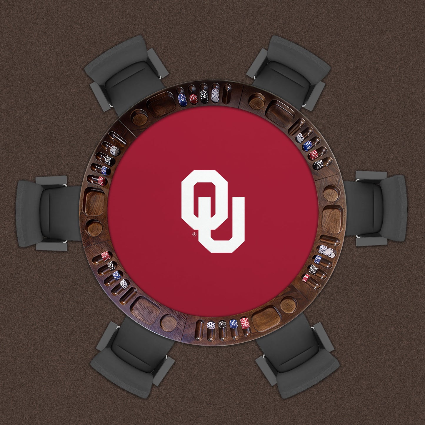 Oklahoma Sooners Custom Game Table Replacement Felt Lifestyle