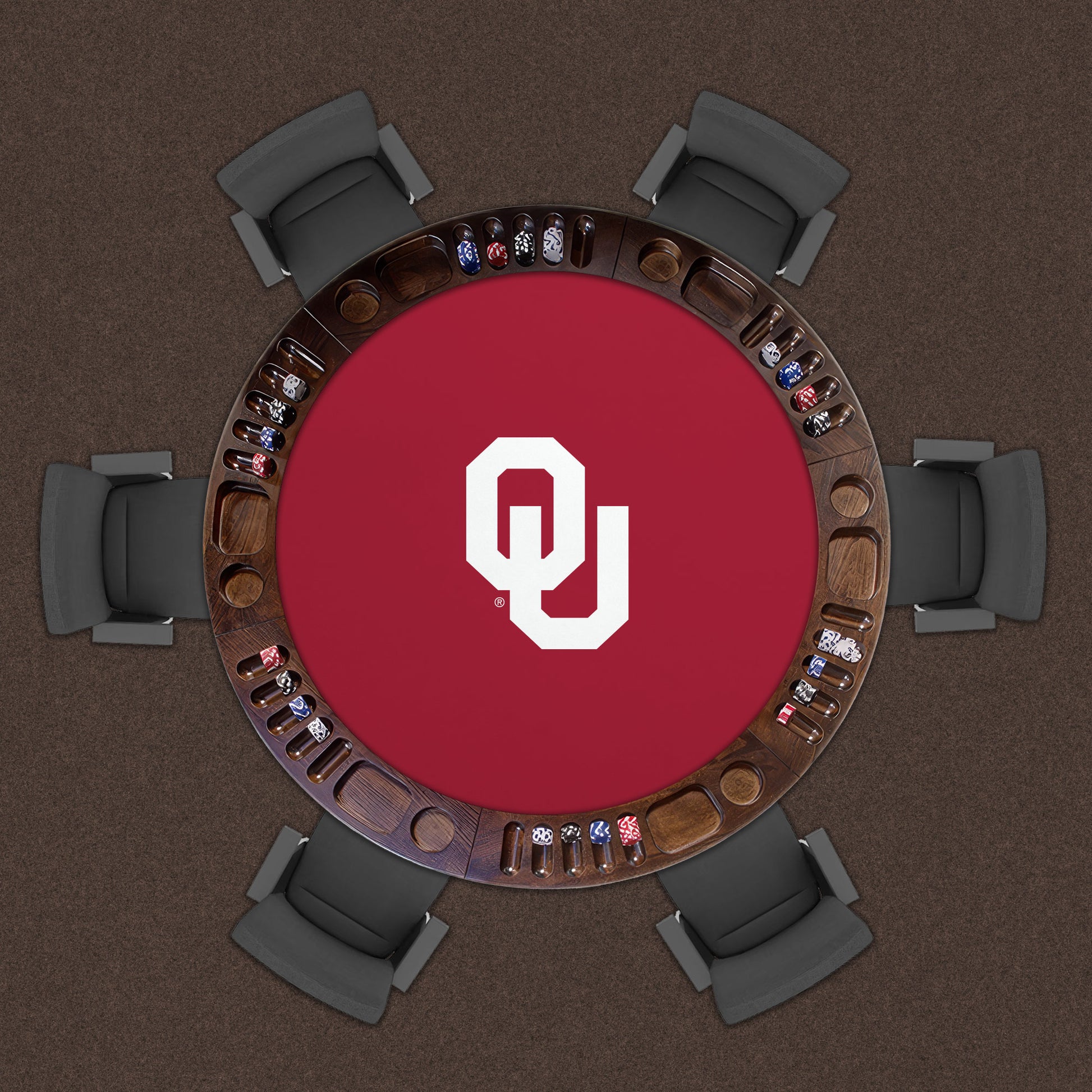 Oklahoma Sooners Custom Game Table Replacement Felt Lifestyle