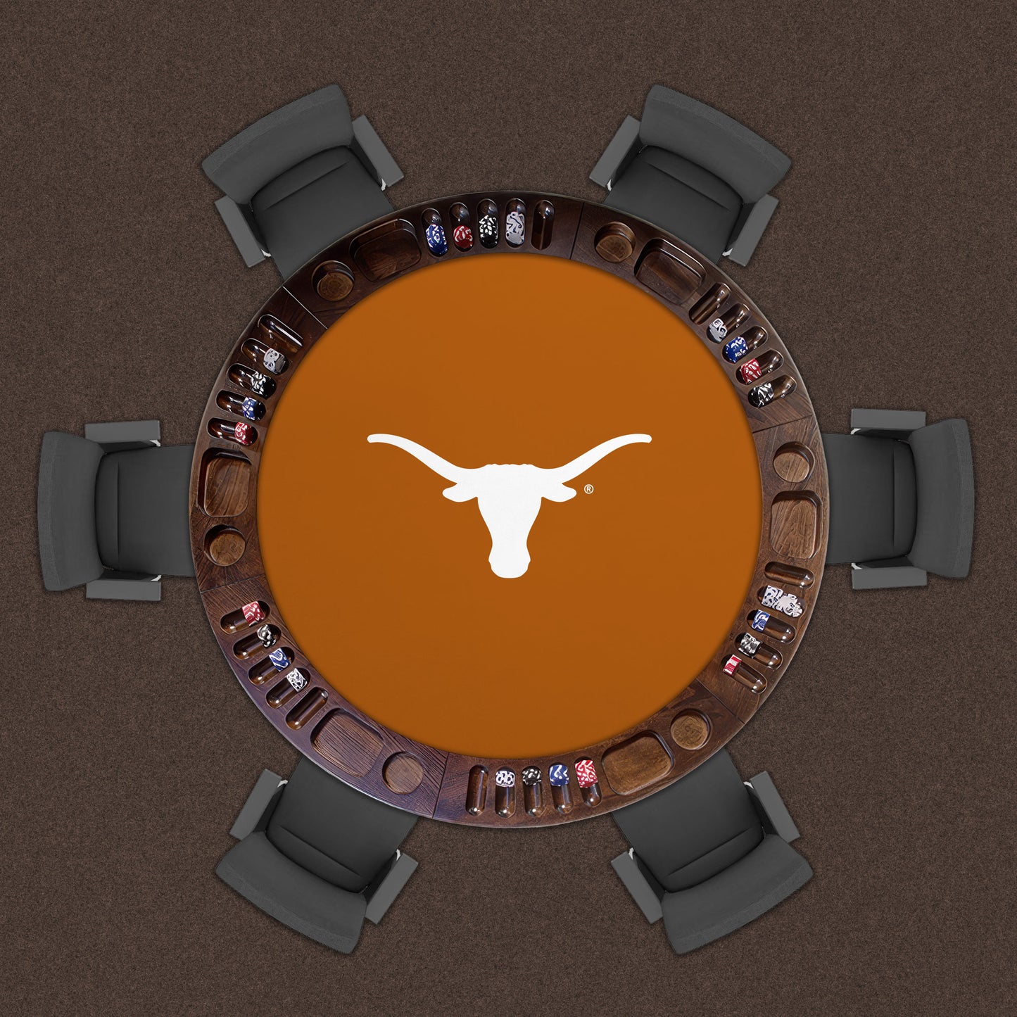 Texas Longhorns Custom Game Table Replacement Felt Lifestyle