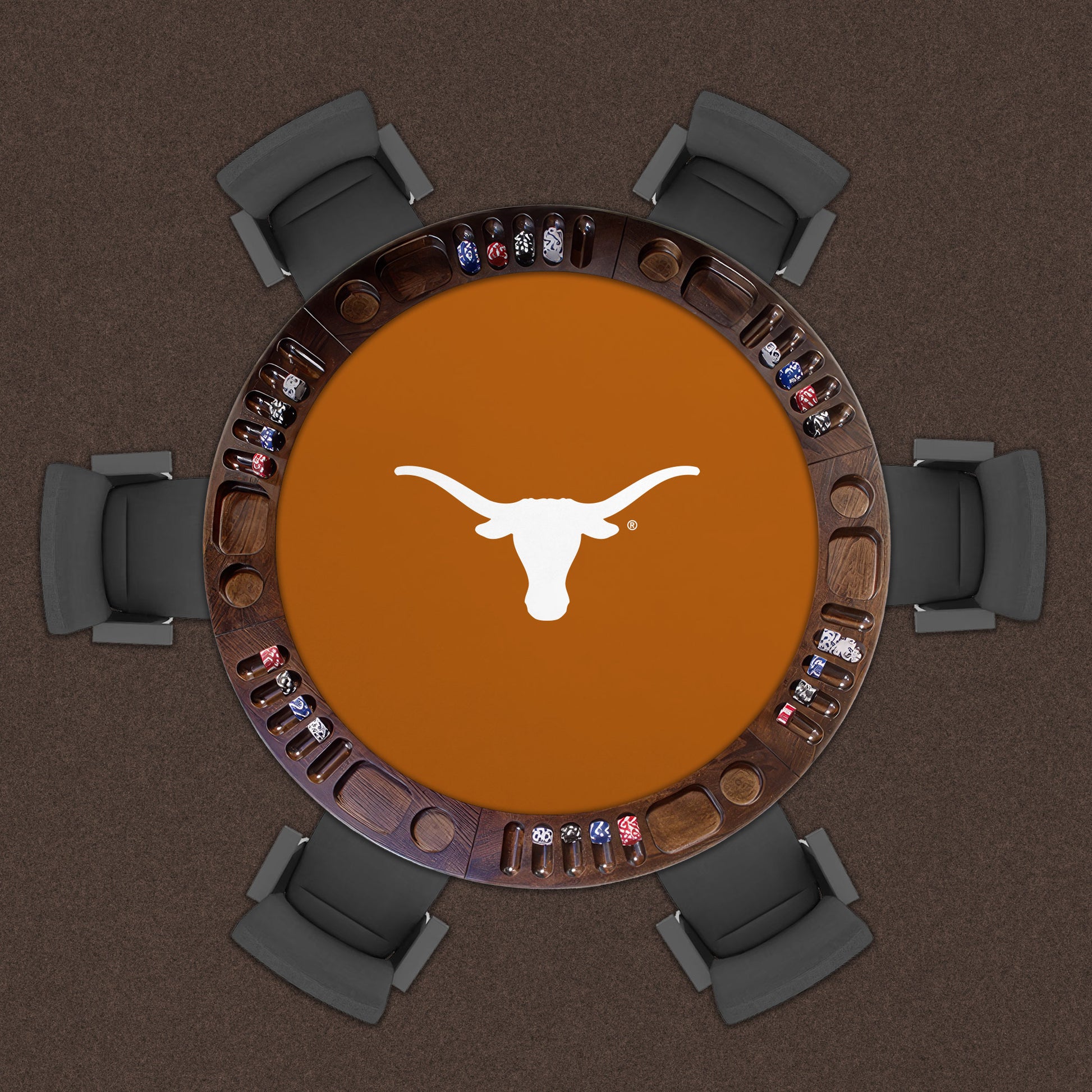 Texas Longhorns Custom Game Table Replacement Felt Lifestyle