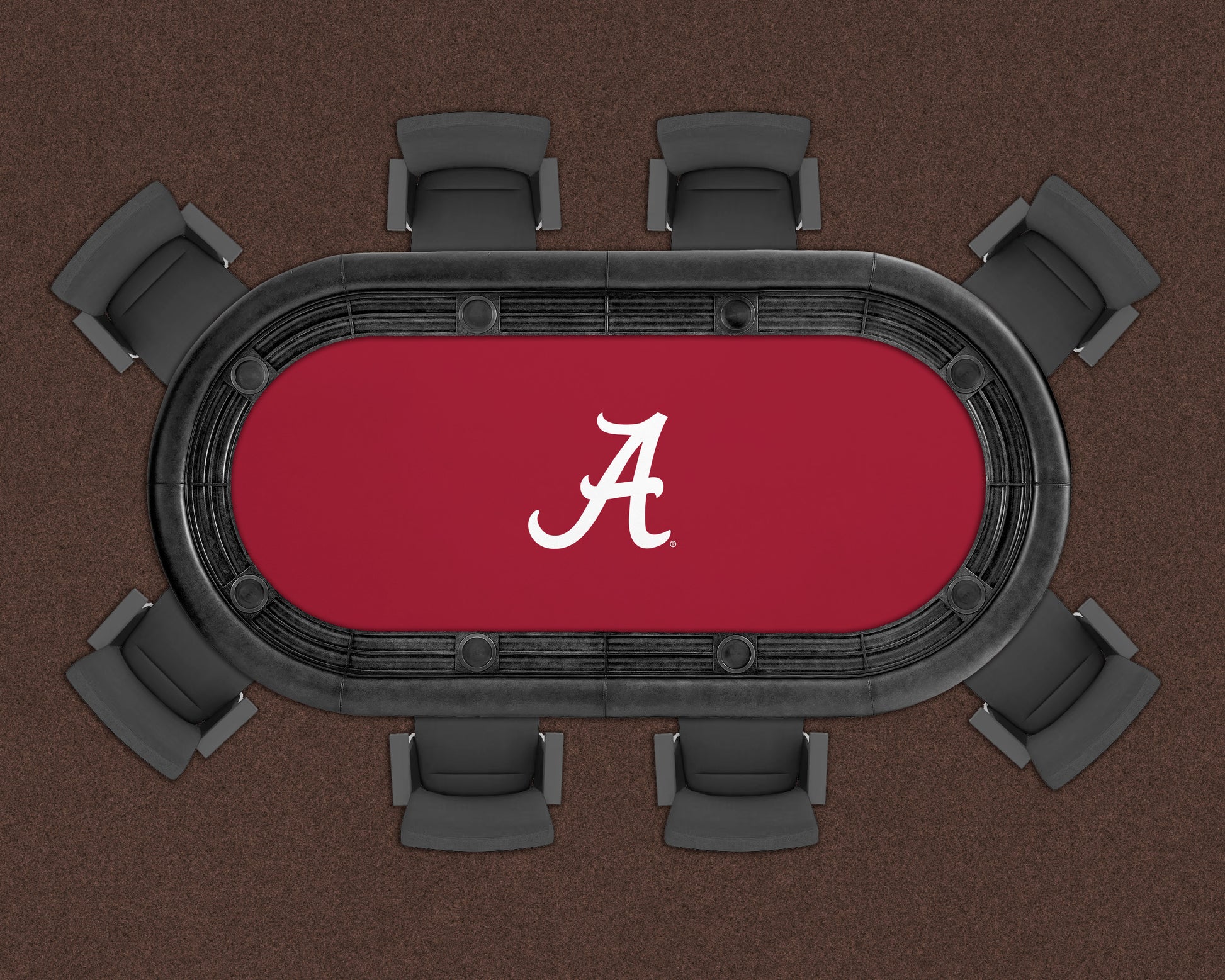 Alabama Crimson Tide Custom Poker Table Replacement Felt LIFESTYLE