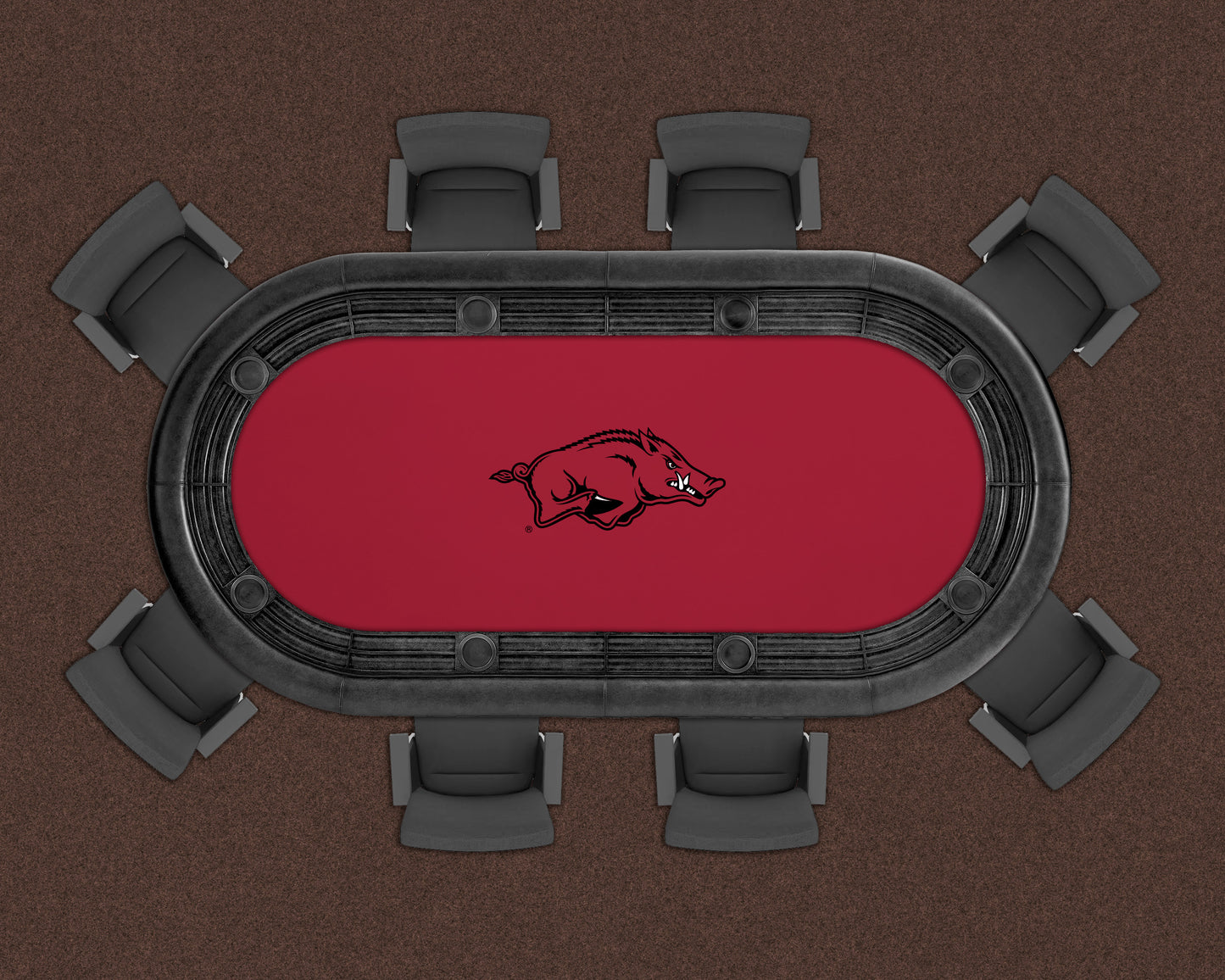 Arkansas Razorbacks Custom Poker Table Replacement Felt LIFESTYLE