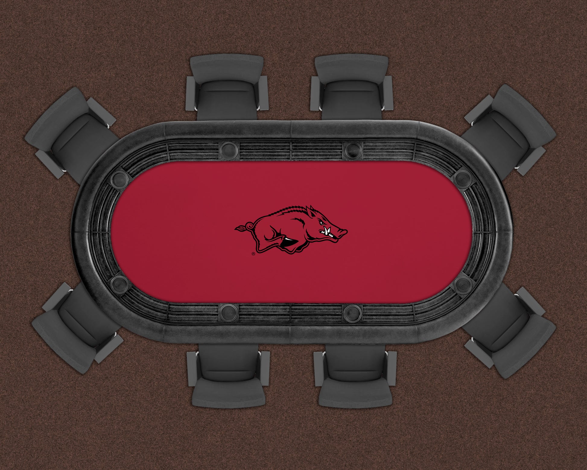 Arkansas Razorbacks Custom Poker Table Replacement Felt LIFESTYLE