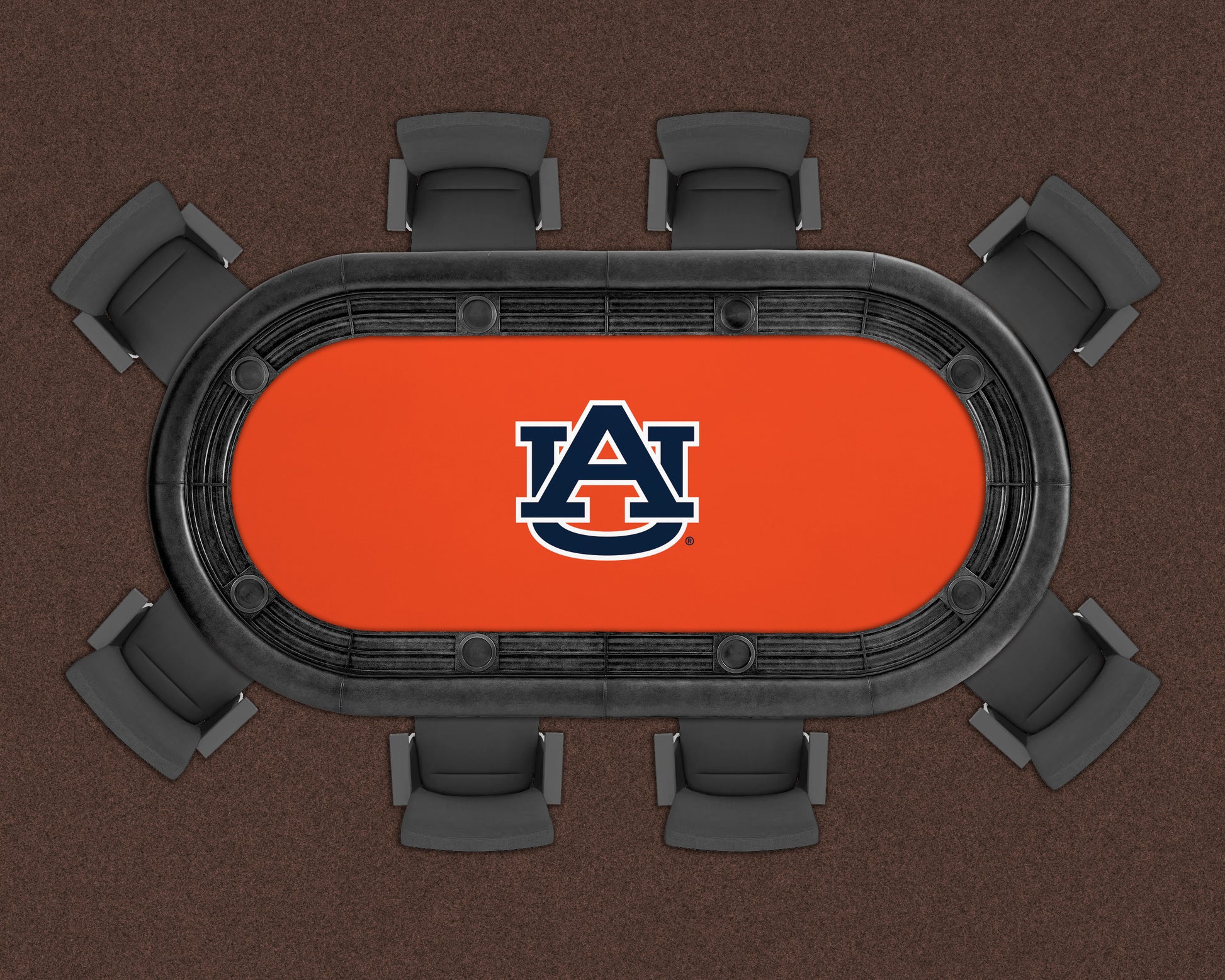 Auburn Tigers Custom Poker Table Replacement Felt LIFESTYLE