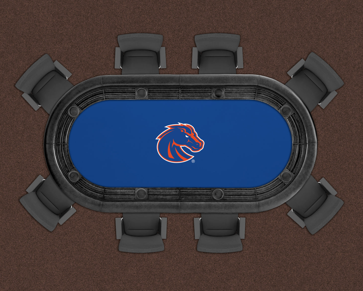 Boise State Broncos Custom Poker Table Replacement Felt LIFESTYLE
