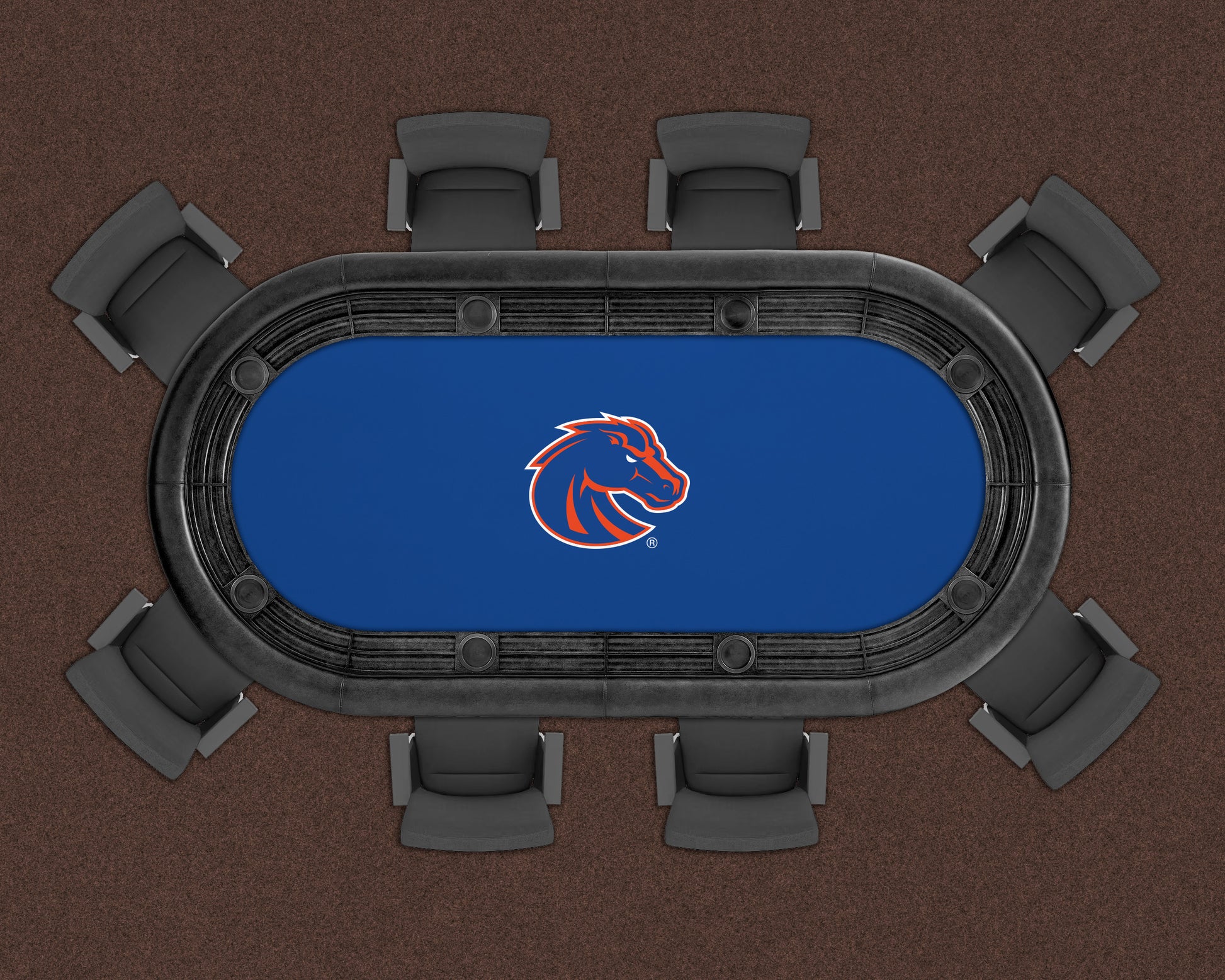 Boise State Broncos Custom Poker Table Replacement Felt LIFESTYLE