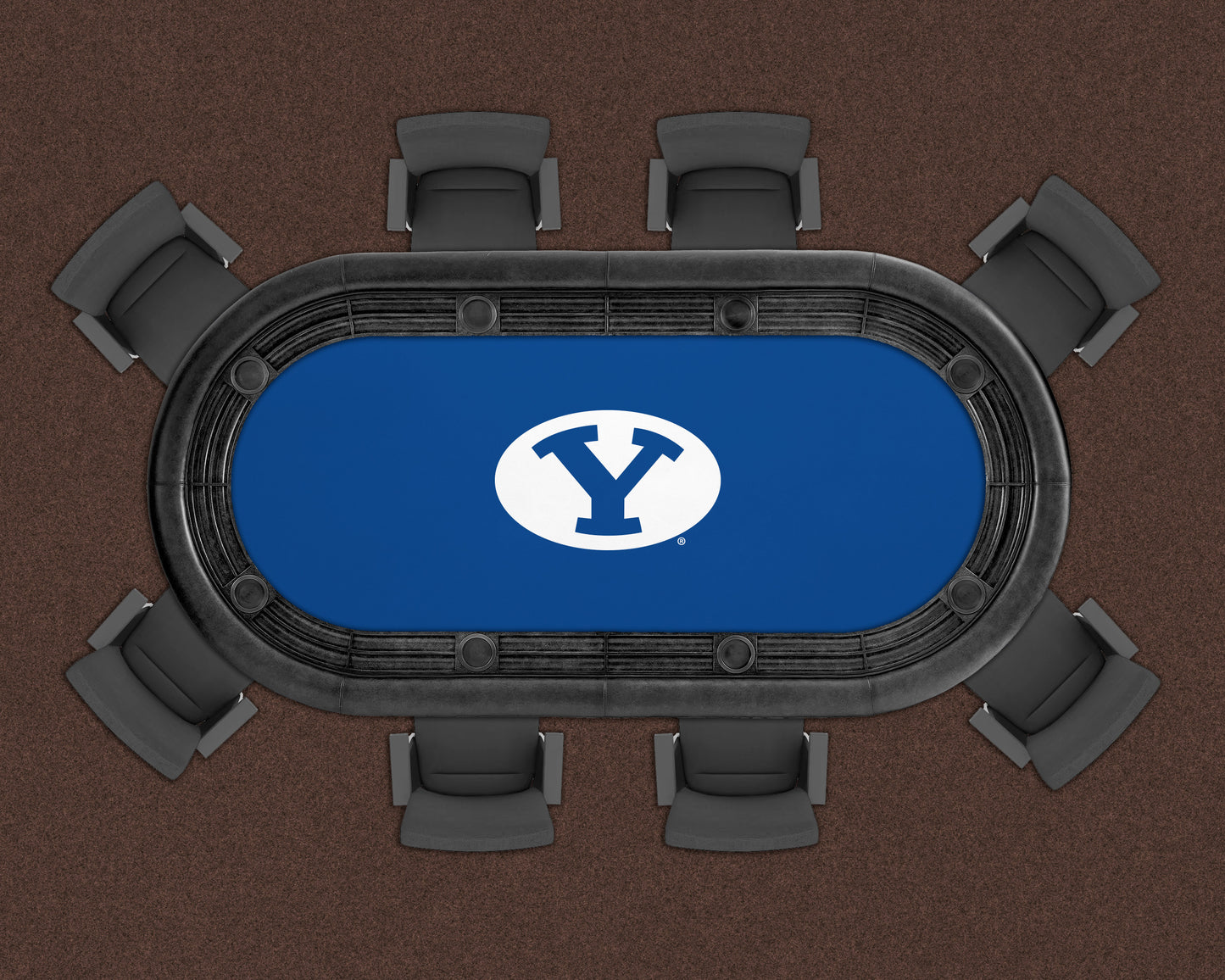 BYU Cougars Custom Poker Table Replacement Felt LIFESTYLE