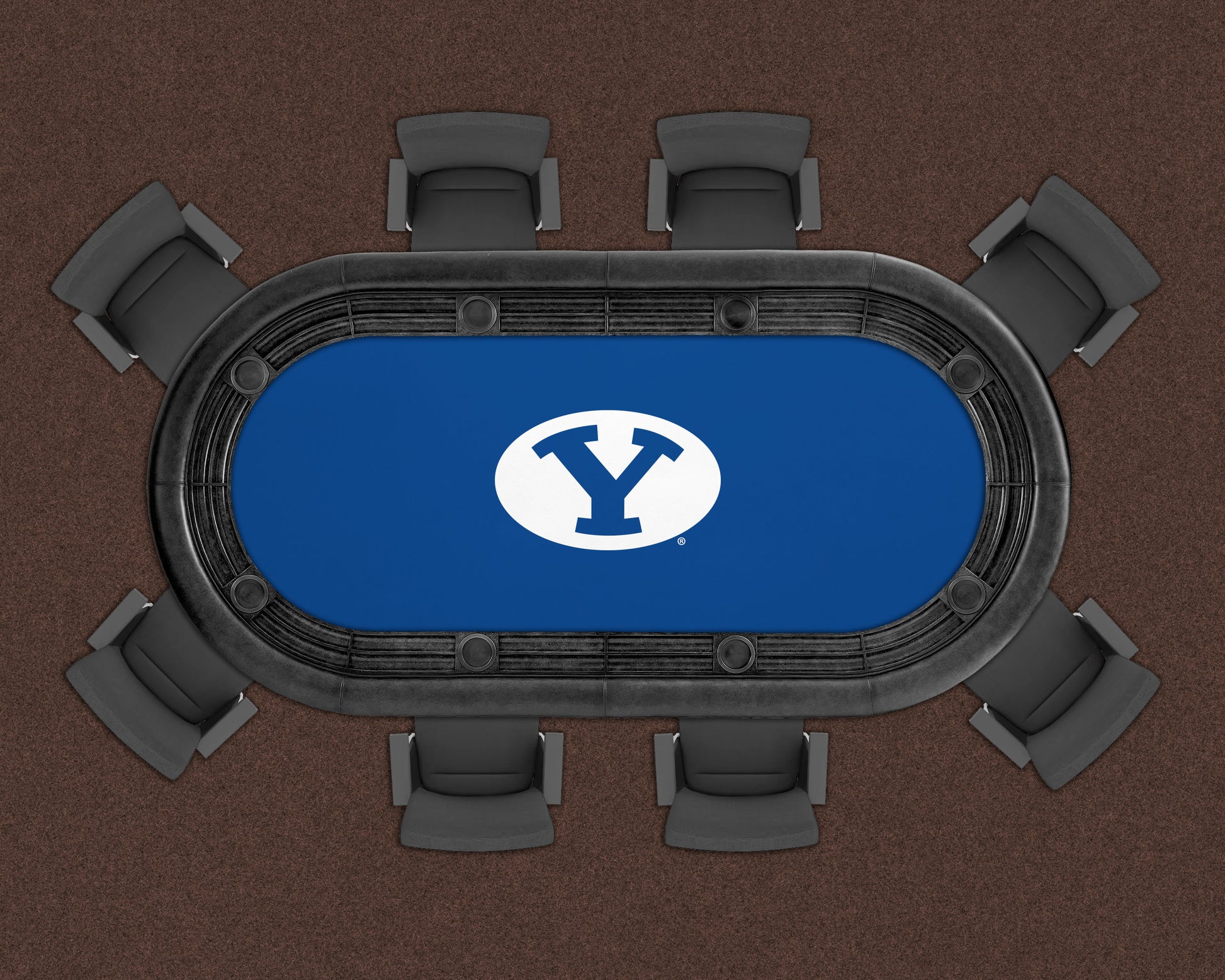BYU Cougars Custom Poker Table Replacement Felt LIFESTYLE
