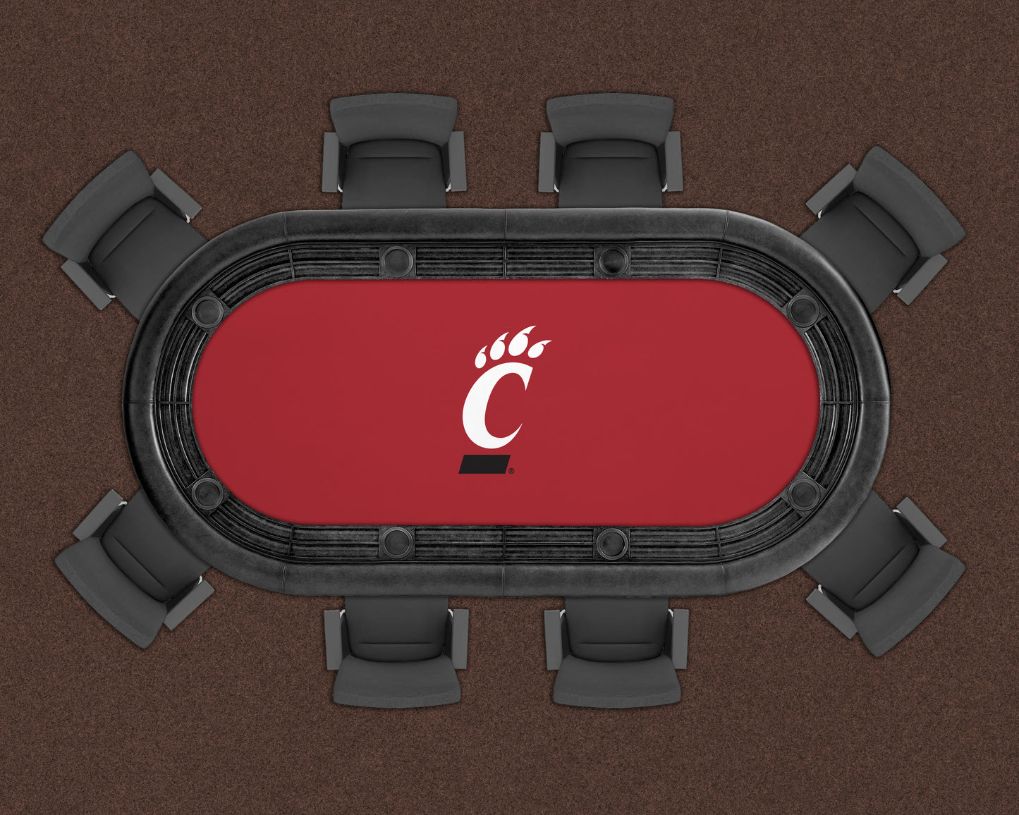Cincinnati Bearcats Custom Poker Table Replacement Felt LIFESTYLE