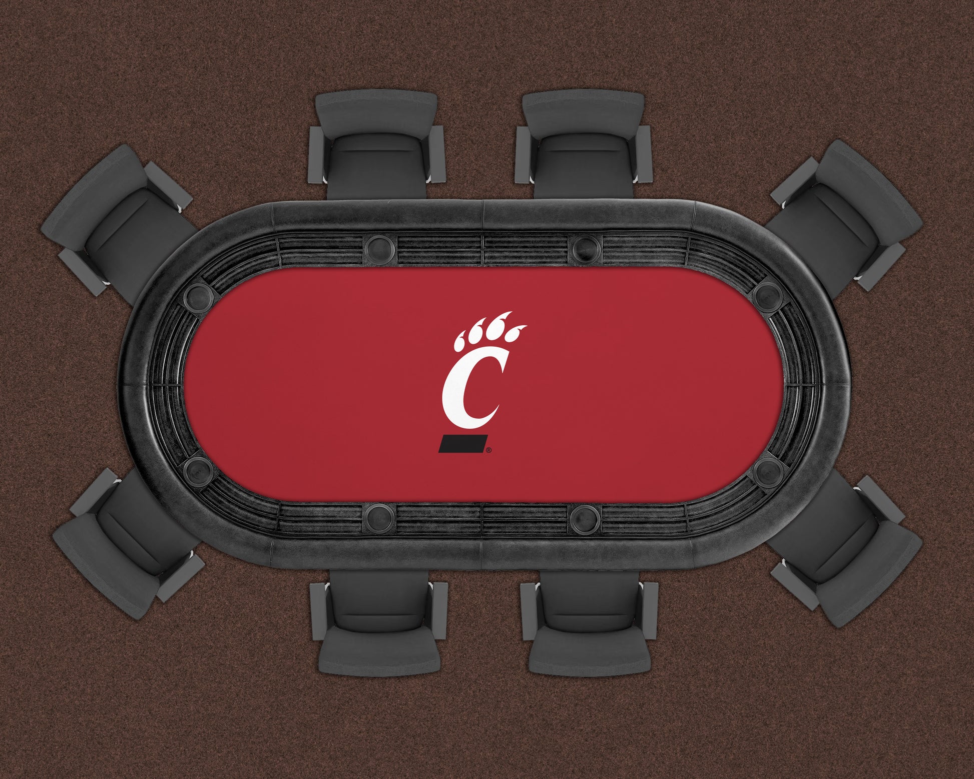 Cincinnati Bearcats Custom Poker Table Replacement Felt LIFESTYLE