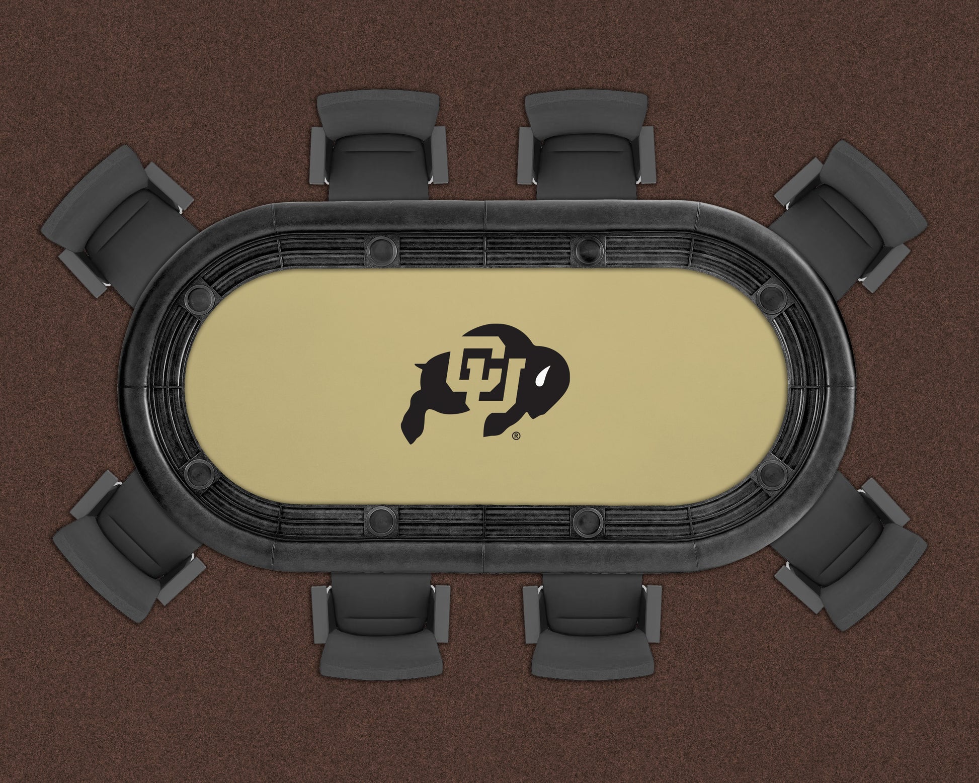 Colorado Buffaloes Custom Poker Table Replacement Felt LIFESTYLE