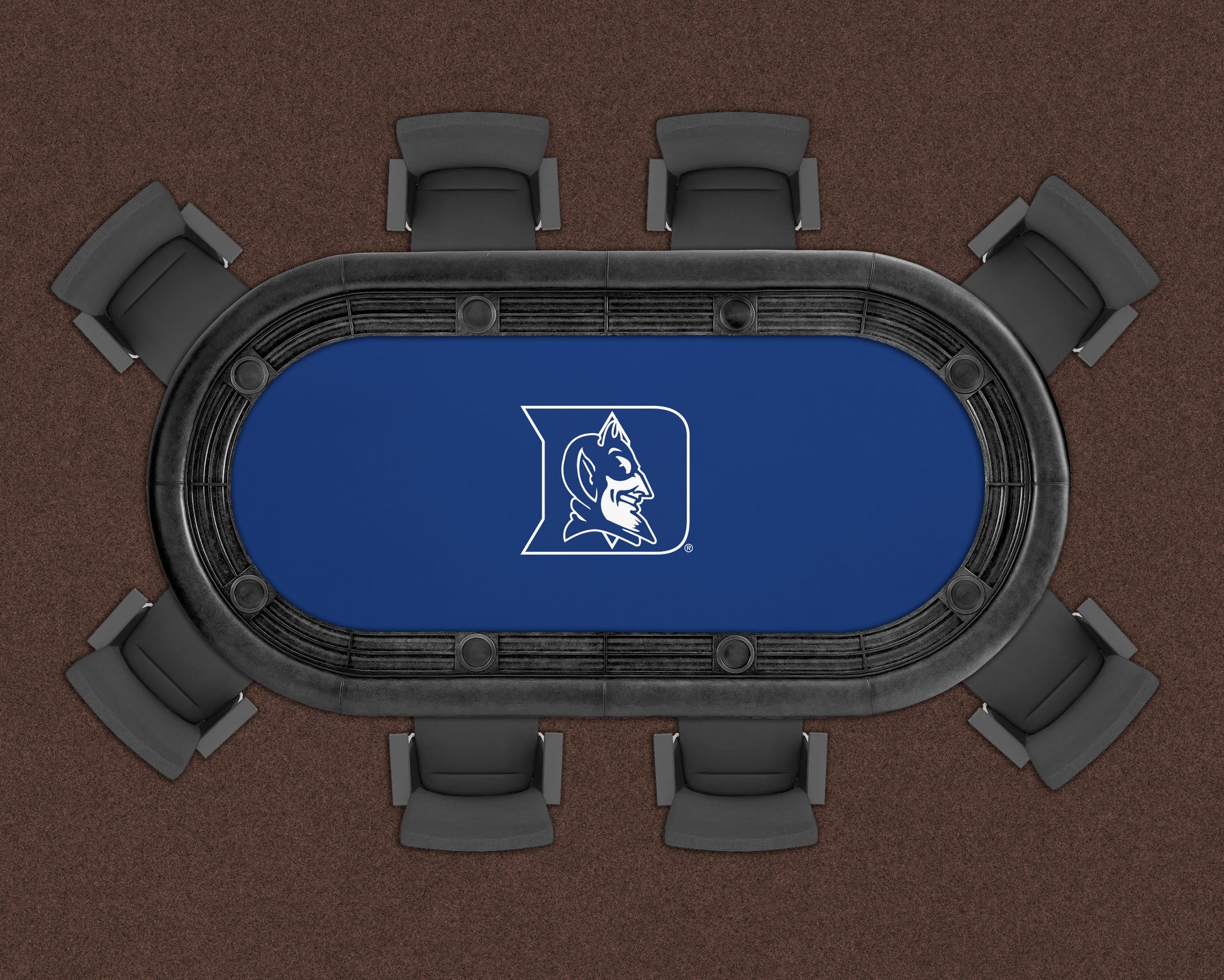 Duke Blue Devils Custom Poker Table Replacement Felt LIFESTYLE